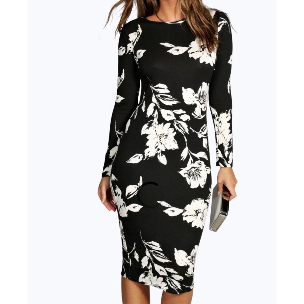 Long sleeve midi dress